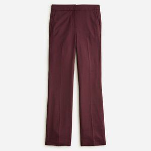 J.Crew - Willa full-length flare pant in Italian city wool - midnight burgundy 8